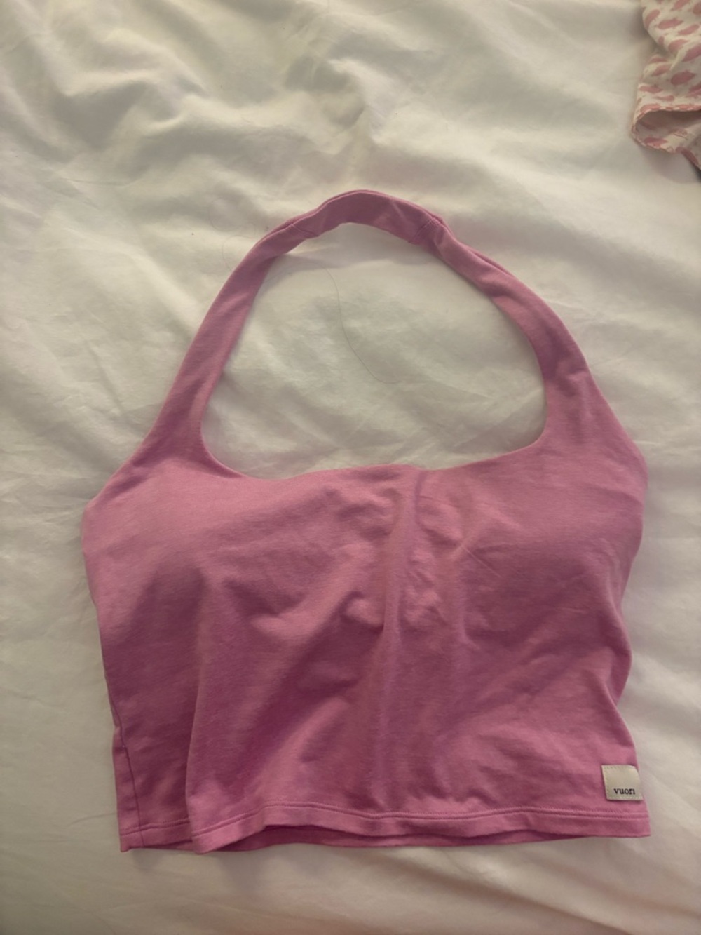 Vuori halo halter top pink